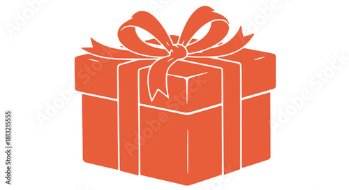 Elegant gift with bow, perfect for holidays, birthdays and special occasions