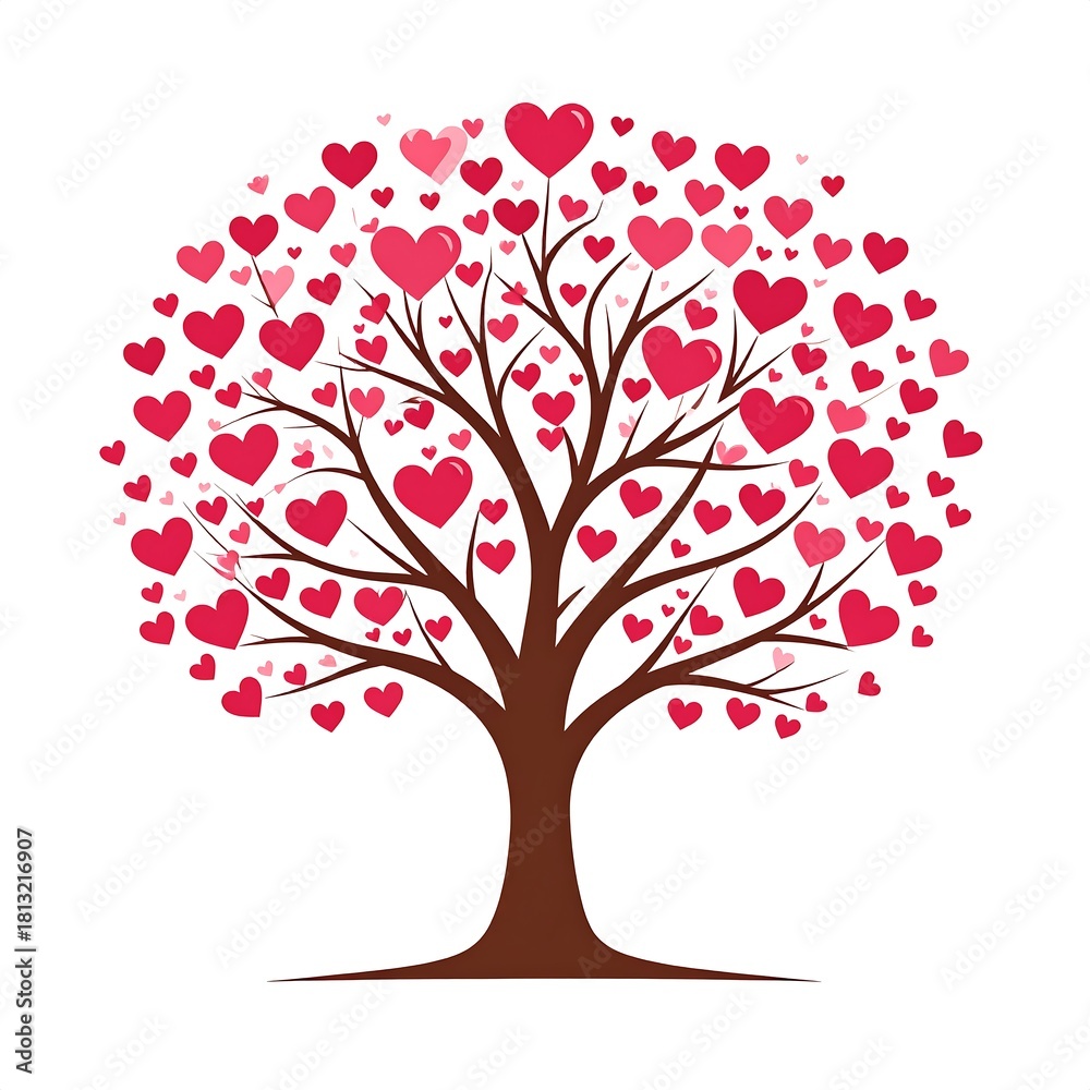 Fototapeta premium Heart Tree - A Symbol of Love and Connection.