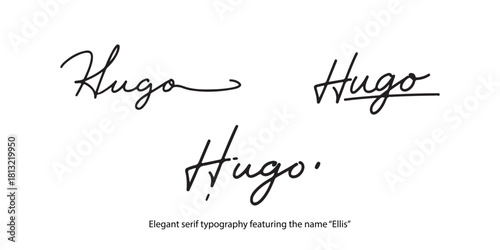 Elegant serif typography featuring the name “Ellis”, crafted with refined details and a timeless luxury aesthetic. Ideal for high-end branding, fashion identity, premium packaging