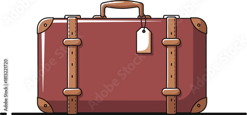 Charming vintage suitcase ready for your next adventure destination travel plans