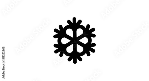 Gear snowflake symbol with transparent background