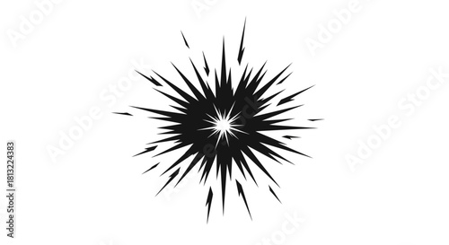 Explosion burst with transparent background