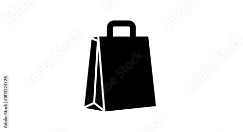 Shopping bag icon with transparent background