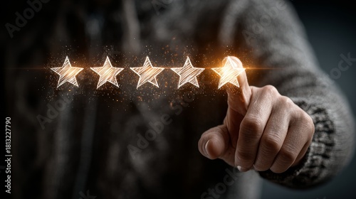 Achieve perfect five star customer satisfaction by selecting the highest rating for exceptional service and product quality.