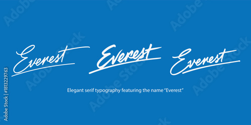 Elegant serif typography featuring the name “Everest”, designed with refined detailing and a timeless luxury aesthetic. Perfect for premium branding, high-end logo, fashion identity, upscale packaging