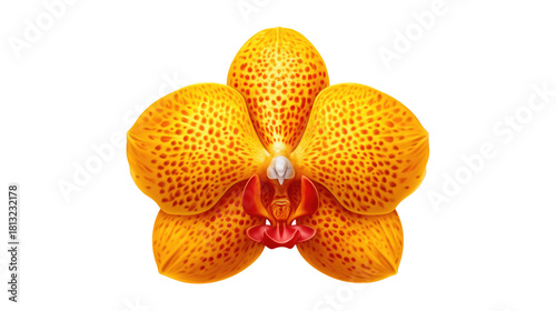 Vibrant Yellow Orchid with Unique Patterns and Intricate Details, Perfect for Nature Lovers and Floral Enthusiasts