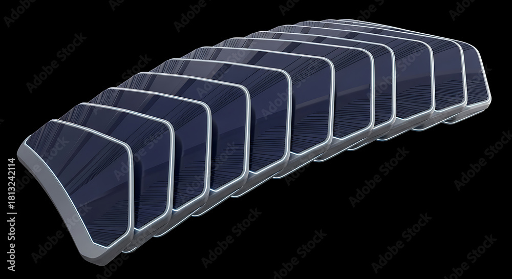 Fototapeta premium Innovative solar panel array design for sustainable energy production and renewable resources integration