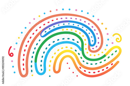 funky crayon doodle geometric shapes pattern icons