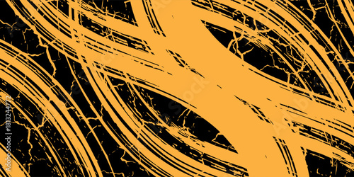 Black orange brush car sticker abstract banner wrap sporty line pattern black orange grunge color combination brush motorsport racing pattern.