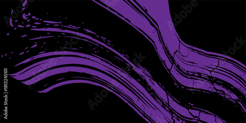 Black purple brush car sticker abstract banner wrap sporty line pattern black purple grunge color combination brush motorsport racing pattern, Eps 10, Modern.
