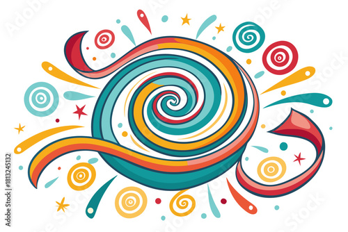 funky crayon doodle geometric shapes pattern icons