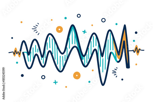 funky crayon doodle geometric shapes pattern icons