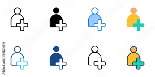 Follow icon set multiple style collection 
