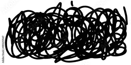 Tangled Line Vector Ideal for abstract backgrounds, textures, stress, confusion, or complex structure concepts in design projects.