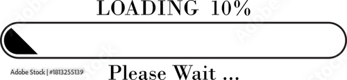 Loading Bar Please Wait Progress Icon. loading bar progress Download progress status. Vector illustration.Collection loading status bar in different design. Web design elements for app.