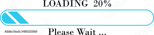 Loading Bar Please Wait Progress Icon. loading bar progress Download progress status. Vector illustration.Collection loading status bar in different design. Web design elements for app.