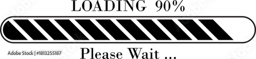 Loading Bar Please Wait Progress Icon. loading bar progress Download progress status. Vector illustration.Collection loading status bar in different design. Web design elements for app.