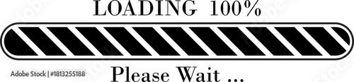 Loading Bar Please Wait Progress Icon. loading bar progress Download progress status. Vector illustration.Collection loading status bar in different design. Web design elements for app.