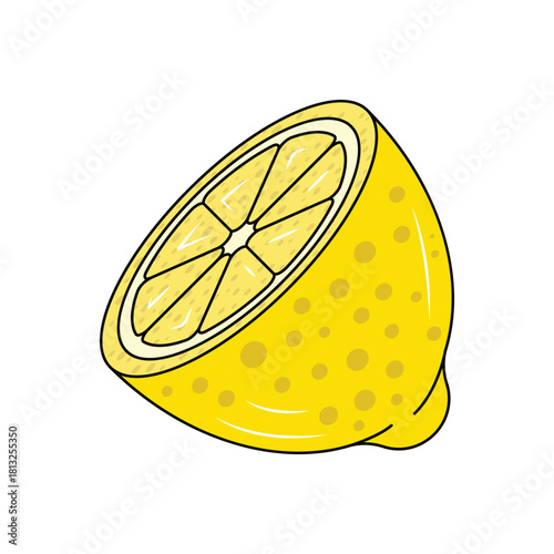 Colorful icon for lemons citrus limon