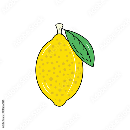 Colorful icon for lemons  citrus limon