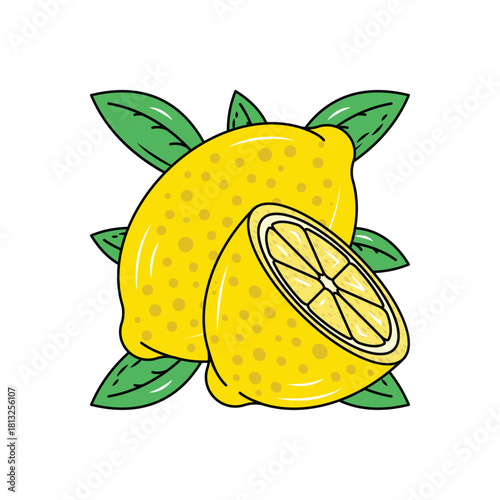 Colorful icon for lemons acetous