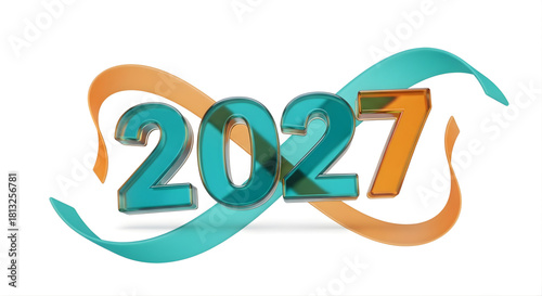 2027 New Year Modern Logo Design