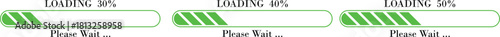 Loading Bar Please Wait Progress Icon set. loading bar progress Download progress status. Vector illustration.Collection loading status bar in different design. Web design elements for app.