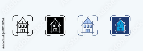 Structural Engineering multiple style icon collection