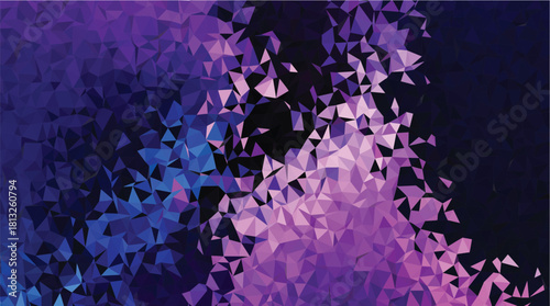 Abstract Fragmented Purple and Pink Low-Poly Geometric Background Texture
