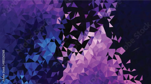 Abstract Fragmented Purple and Pink Low-Poly Geometric Background Texture