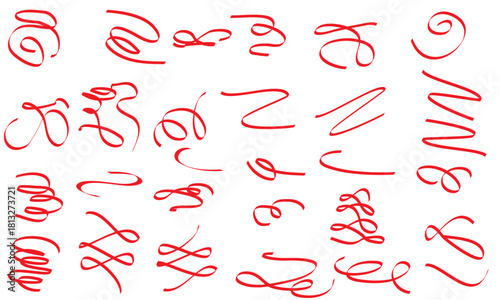 赤いリボンのあしらいセット