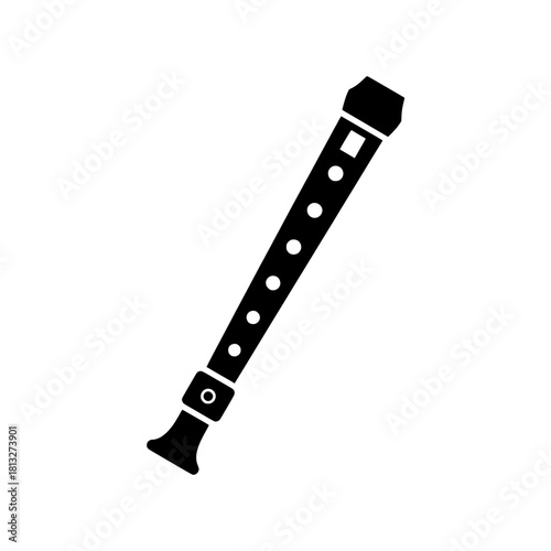 Flute or Clarinet Wind Instrument Icon - Classical Music