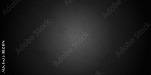 Dark charcoal grunge wall texture background. Dark black rough grunge surface with smoke edge. Black texture chalk board and black board.	
