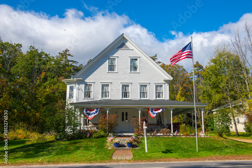 Moultonborogh Historical Society at 953 Whittier Hwy in historic town center, Moultonboro, New Hampshire NH, USA. 