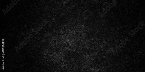 Dark charcoal grunge wall texture background. Dark black rough grunge surface with smoke edge. Black texture chalk board and black board.	
