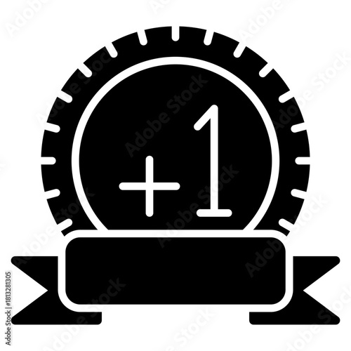 Points Glyph Black Icon Illustration