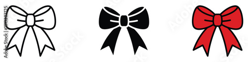 Bowknot icon vector. Festive bows for holiday symbol. vector illustration.