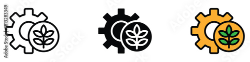 Green technology icon vector. efficiency and growth symbol. vector illustration.