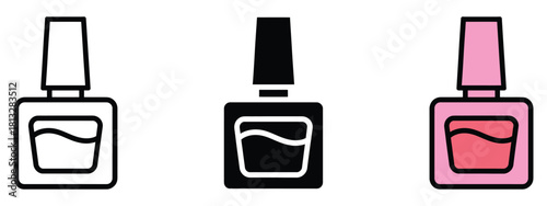 Nail polish icon vector. beauty product advertising, nail salon promotion symbol. vector illustration.