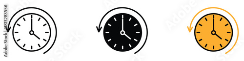 Rewind time icon vector. speed and efficiency symbol. vector illustration.