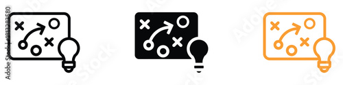 Strategy icon vector. innovative planning and creative solution symbol. vector illustration.