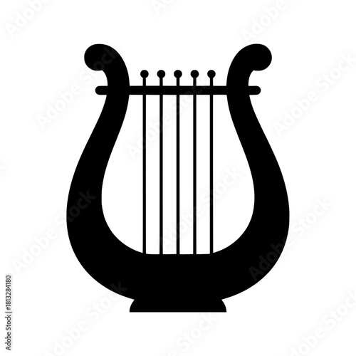 Classical Lyre or Small Harp String Instrument Icon