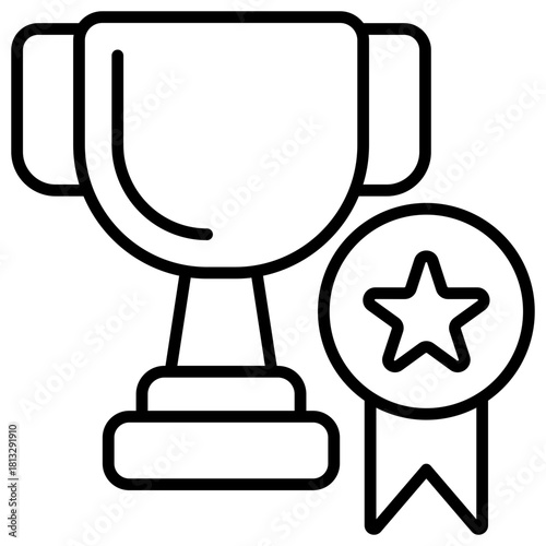 Award Line Icon Illustration