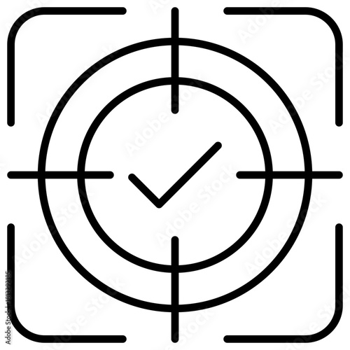 Success Line Icon Illustration