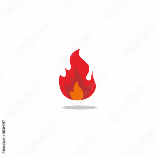 Fire red and orange vector