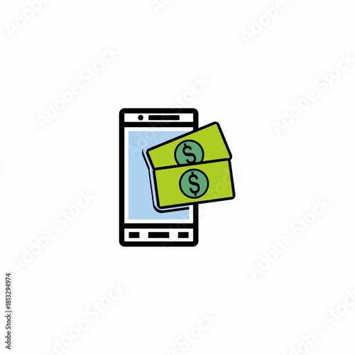 Mobile payment transfer online vector