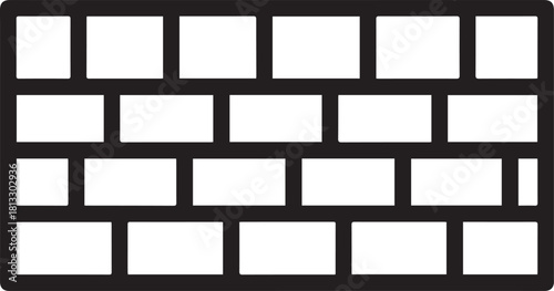 Classic brick wall illustration, perfect for construction, architecture, and real estate projects, adding texture and depth with a modern design element