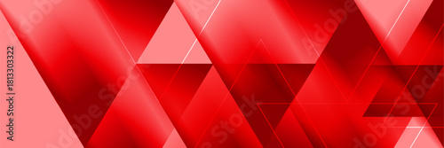 Abstract pattern red shape gradient design background.