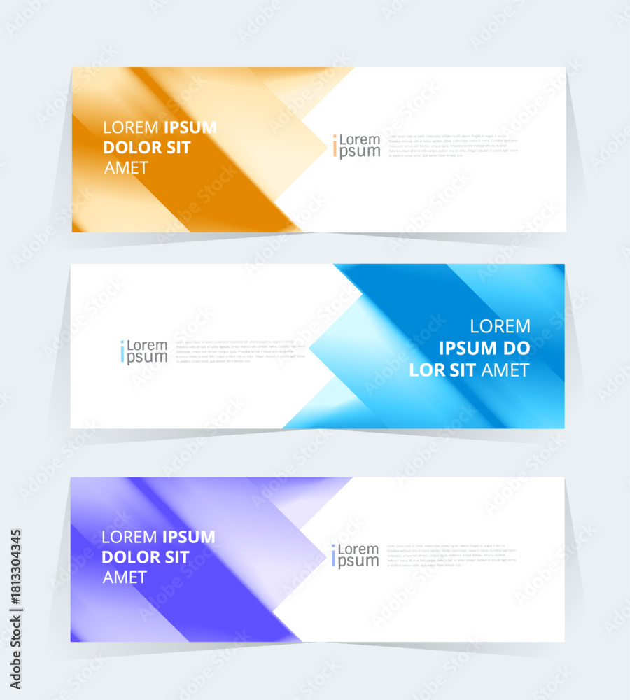 Fototapeta premium Geometric banner design with vector presentation template.