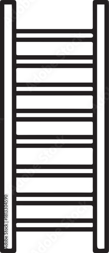 Ascend to success with this simple ladder graphic, perfect for illustrating progress, growth, and career advancement, a visual metaphor for climbing higher